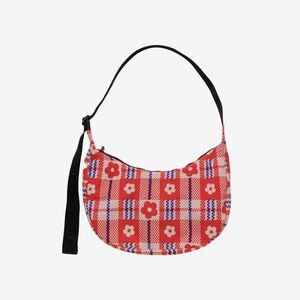 Baggu flower market plaid medium crescent bag - Sandy Liang